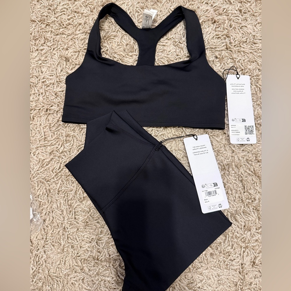 ALO Yoga Set - Airlift Legging 7/8 Small - Airlift Advantage Racerback Bra Small - Picture 2 of 6